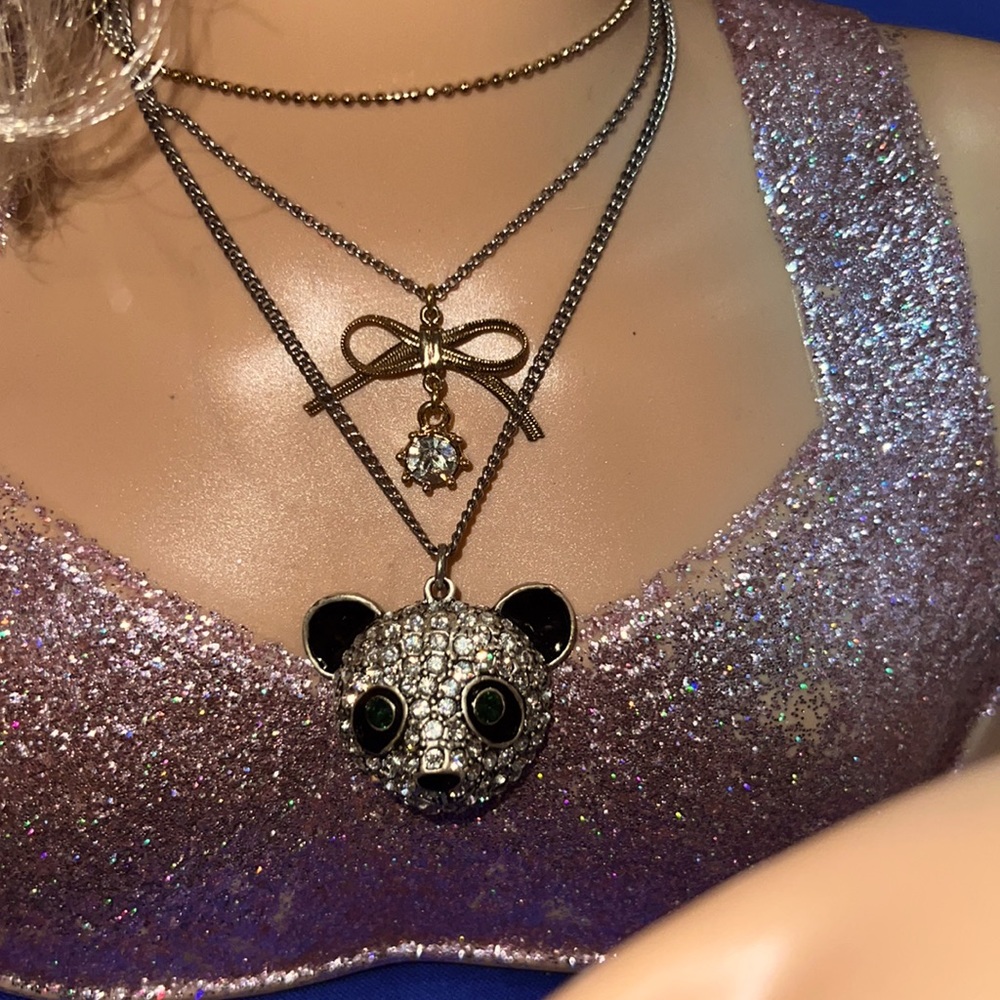 Betsey Johnson New With Tags Panda Necklace